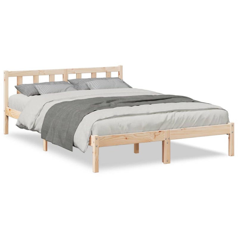 Łóżko Drewniane Rama Łóżka Sofa Brązowe Do Sypialni Pokoju 140x210 cm