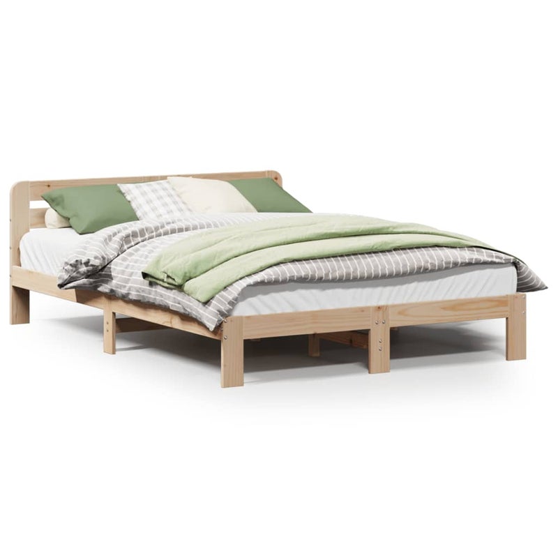 Łóżko Drewniane Rama Łóżka Sofa Brązowe Do Sypialni Pokoju 120x200 cm