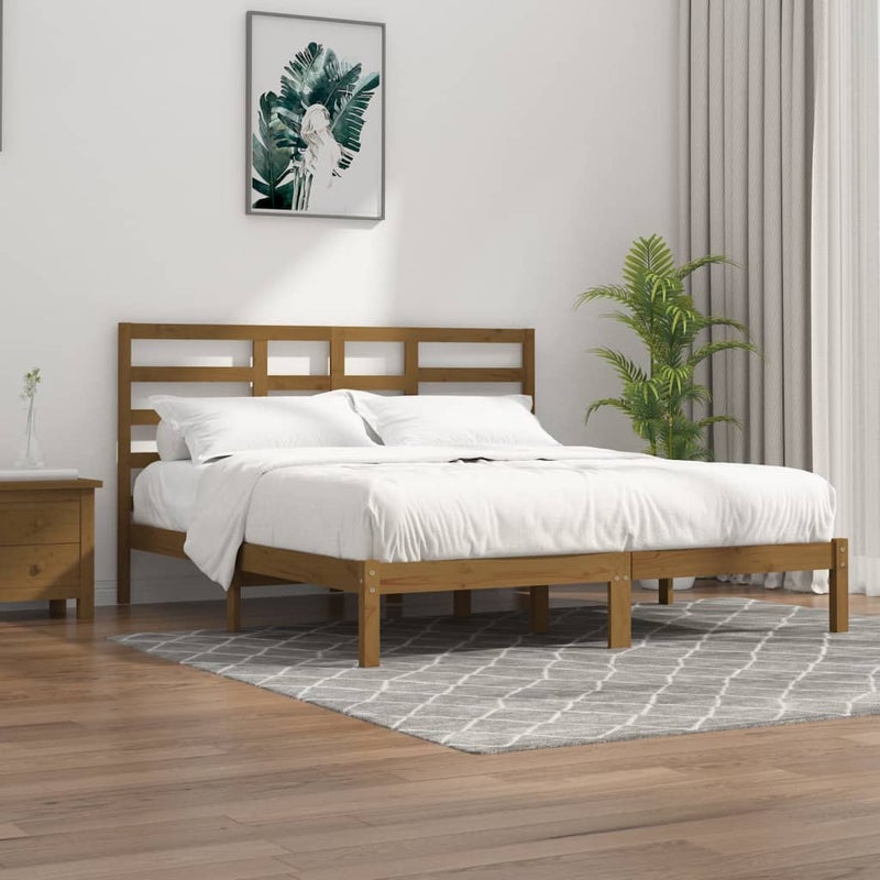 Łóżko Drewniane Rama Łóżka Sofa Brązowe Do Sypialni Pokoju 200 x 200 cm