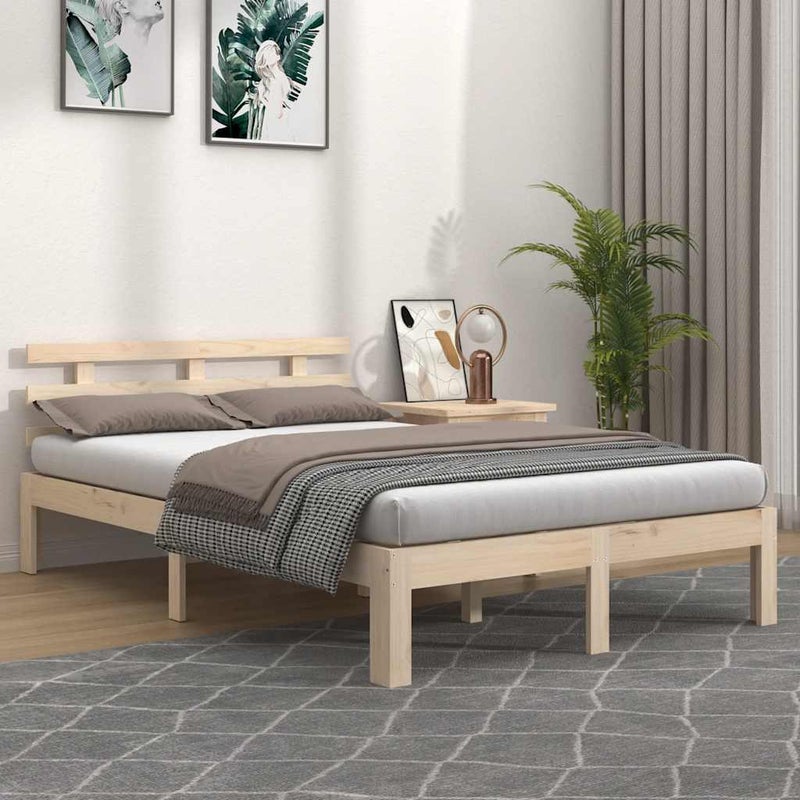 Łóżko Drewniane Rama Łóżka Sofa Brązowe Do Sypialni Pokoju 120x200 cm