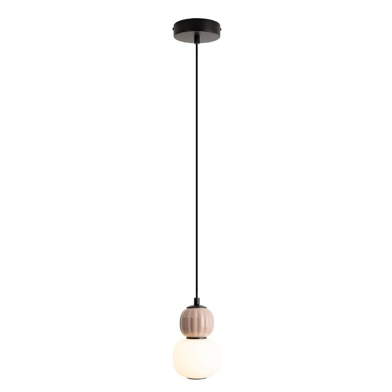 Lampa sufitowa ryflowana LED MODERN 5W ciepła 330lm szkło czarno-biała wym:149x12x12cm IP20 Maxlight