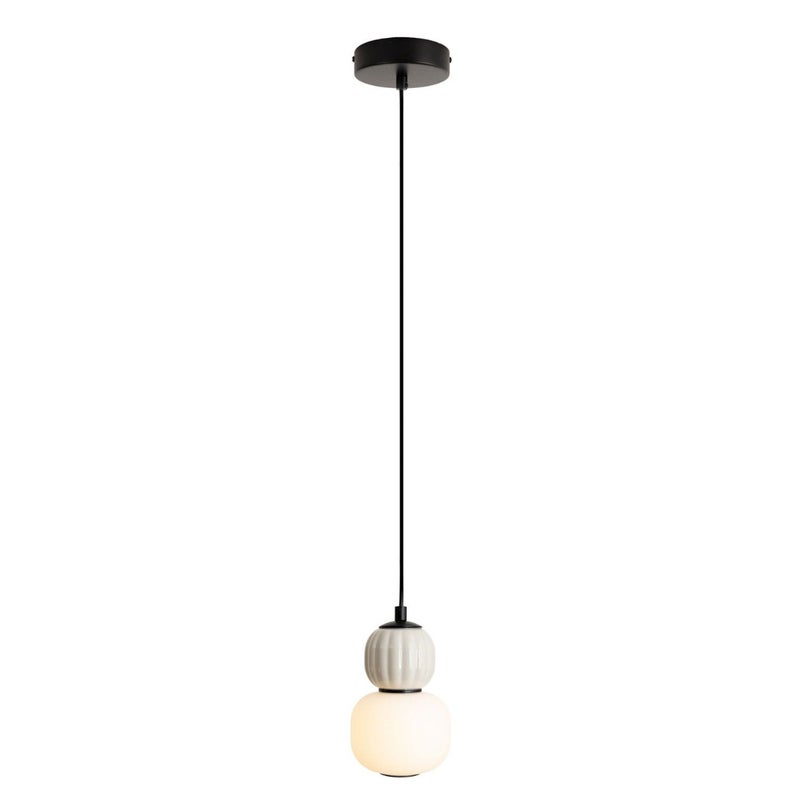 Lampa sufitowa ryflowana LED MODERN 5W ciepła 330lm szkło czarno-szara wym:149x12x12cm IP20 Maxlight