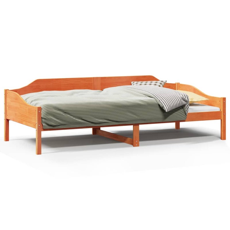 Łóżko Drewniane Rama Łóżka Sofa Brązowe Do Sypialni Pokoju 90x190 cm