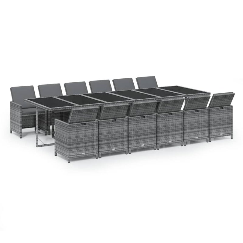 Zestaw Mebli Ogrodowych Stół Krzesła Technorattan Szary Meble Ogrodowe Na Taras Balkon Ogród Do Restauracji