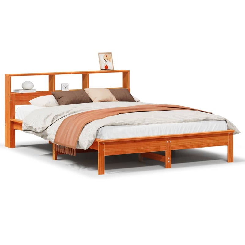 Łóżko Drewniane Rama Łóżka Sofa Brązowe Do Sypialni Pokoju 140x190 cm