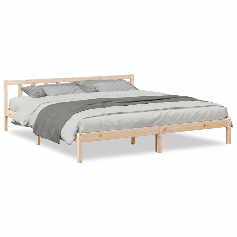 Dłuższe łóżko bez materaca 180x210 cm lite drewno sosnowe
