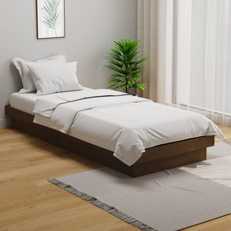 Łóżko Drewniane Rama Łóżka Sofa Brązowe Do Sypialni Pokoju 75x190 cm