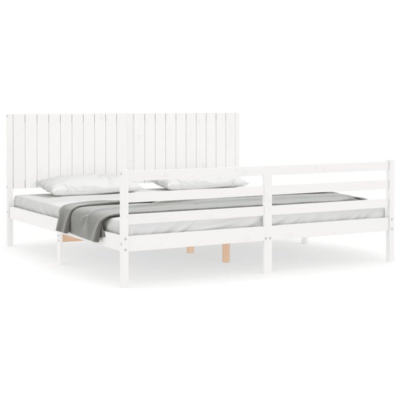 Łóżko Drewniane Rama Łóżka Sofa Biała Do Sypialni Pokoju 200x200 cm