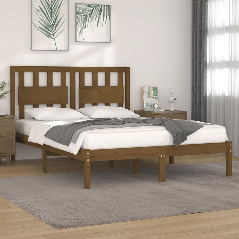 Łóżko Drewniane Rama Łóżka Sofa Brązowe Do Sypialni Pokoju 200 x 200 cm