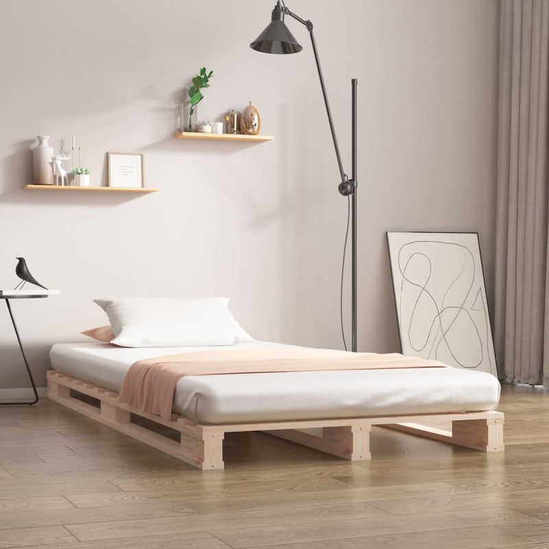 Łóżko Drewniane Rama Łóżka Sofa Brązowe Do Sypialni Pokoju 90x200 cm