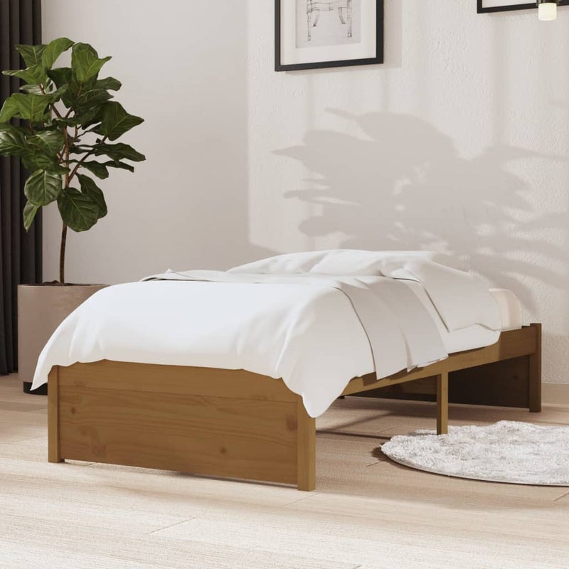 Łóżko Drewniane Rama Łóżka Sofa Brązowe Do Sypialni Pokoju 75x190 cm