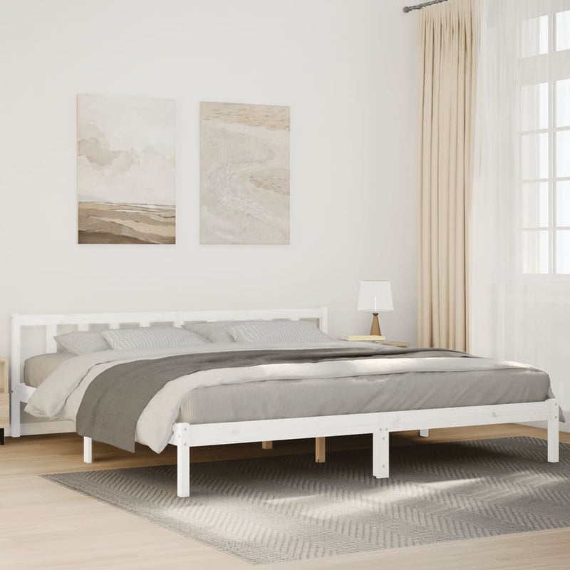 Dłuższe łóżko bez materaca 200x210 cm lite drewno sosnowe