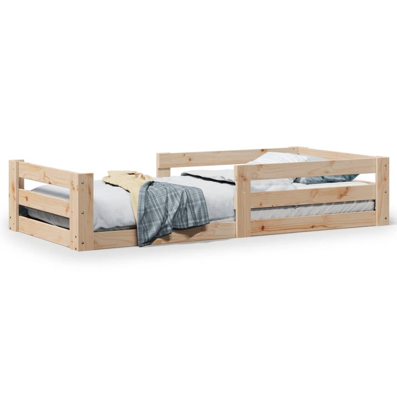 Łóżko Drewniane Rama Łóżka Sofa Brązowe Do Sypialni Pokoju 75x190 cm