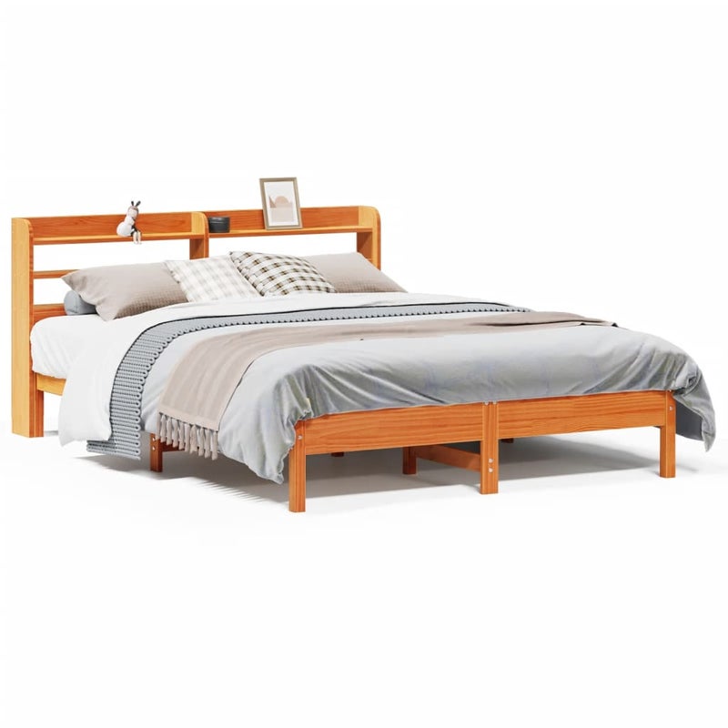 Łóżko Drewniane Rama Łóżka Sofa Brązowe Do Sypialni Pokoju 160x200 cm
