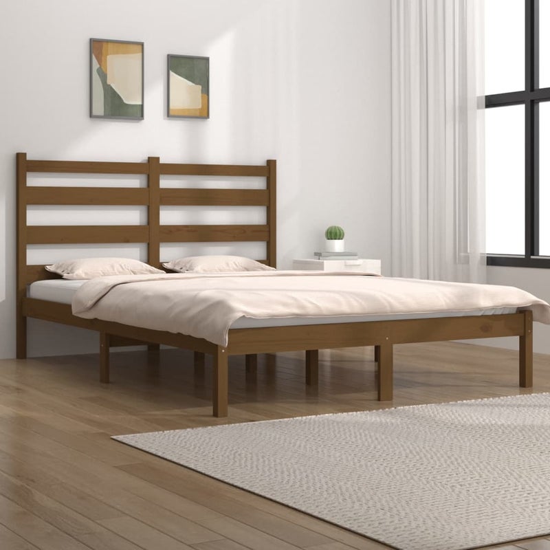 Łóżko Drewniane Rama Łóżka Sofa Brązowe Do Sypialni Pokoju 200 x 200 cm