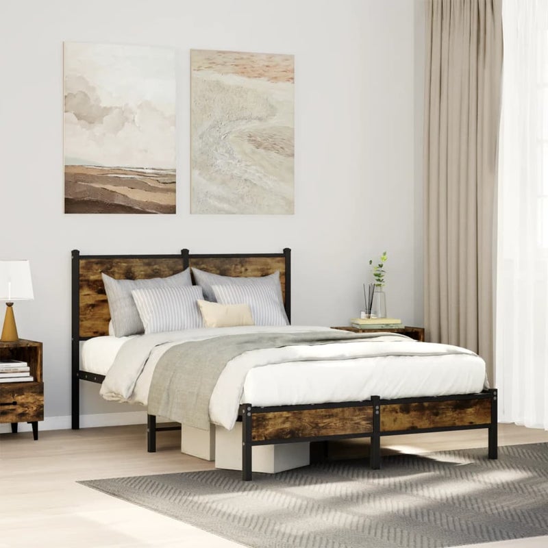 Łóżko Metalowe Czarne Rama łóżka Ze Stelażem Łóżko Do Sypialni Pokoju 120x200 cm