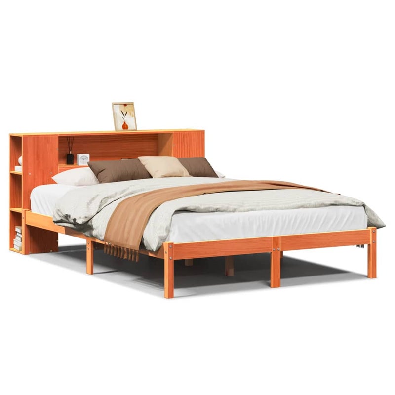 Łóżko Drewniane Rama Łóżka Sofa Brązowe Do Sypialni Pokoju 150x200 cm