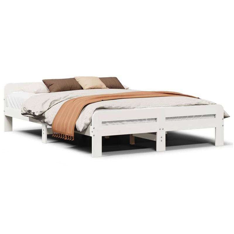 Łóżko Drewniane Rama Łóżka Sofa Biała Do Sypialni Pokoju 140x190 cm