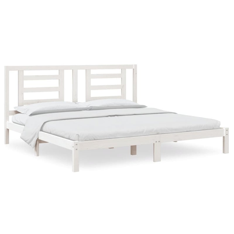 Łóżko Drewniane Rama Łóżka Sofa Biała Do Sypialni Pokoju 200x200 cm