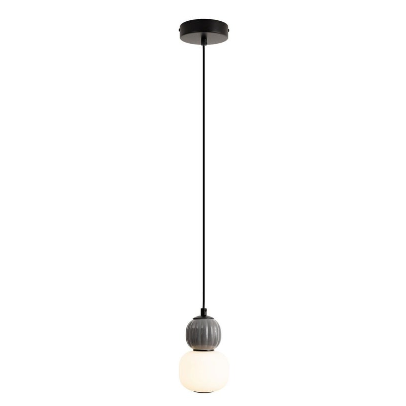 Lampa sufitowa ryflowana LED MODERN 5W ciepła 406lm szkło czarno-szara wym:149x12x12cm IP20 Maxlight