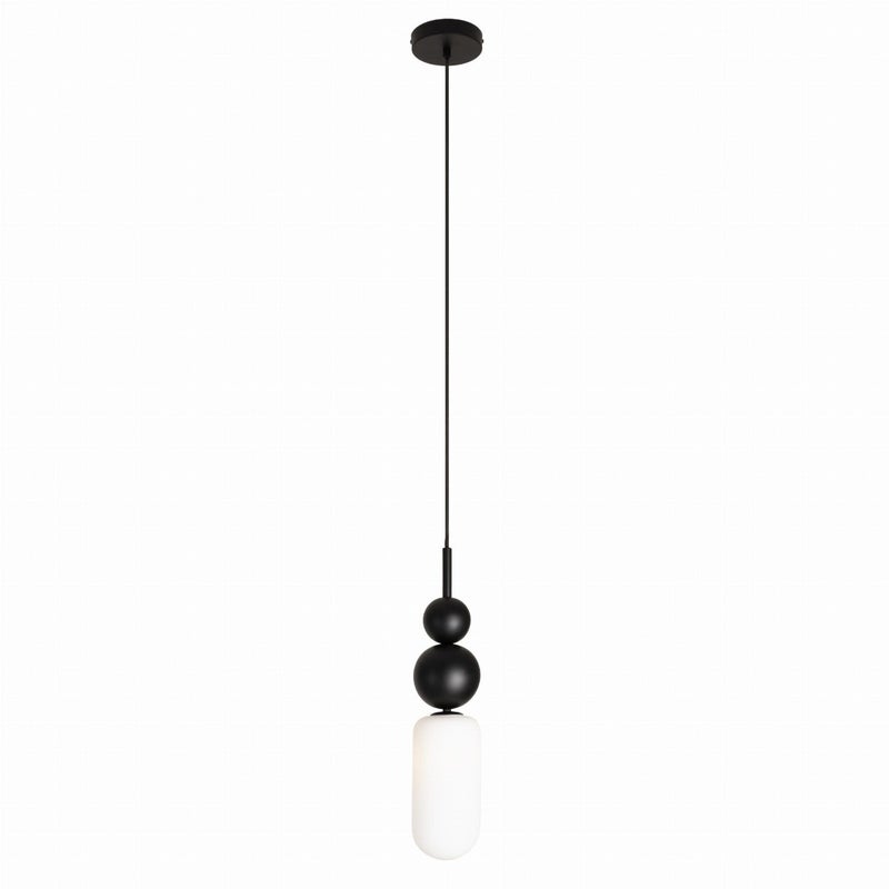 Lampa sufitowa ozdobne kulki NOVA czarno-biała 1xG9x8W metal wym:120x10x10cm IP20 Maxlight