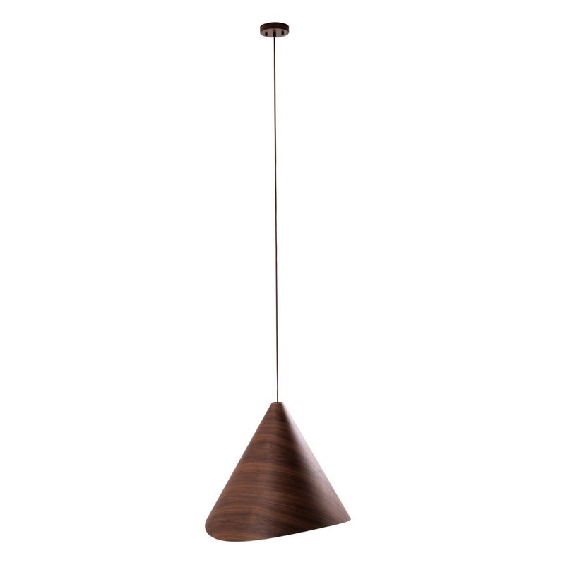 Lampa sufitowa stożek SAKURA brązowa 1xE27x40W drewno wym:180x33,5x33,5cm IP20 Maxlight
