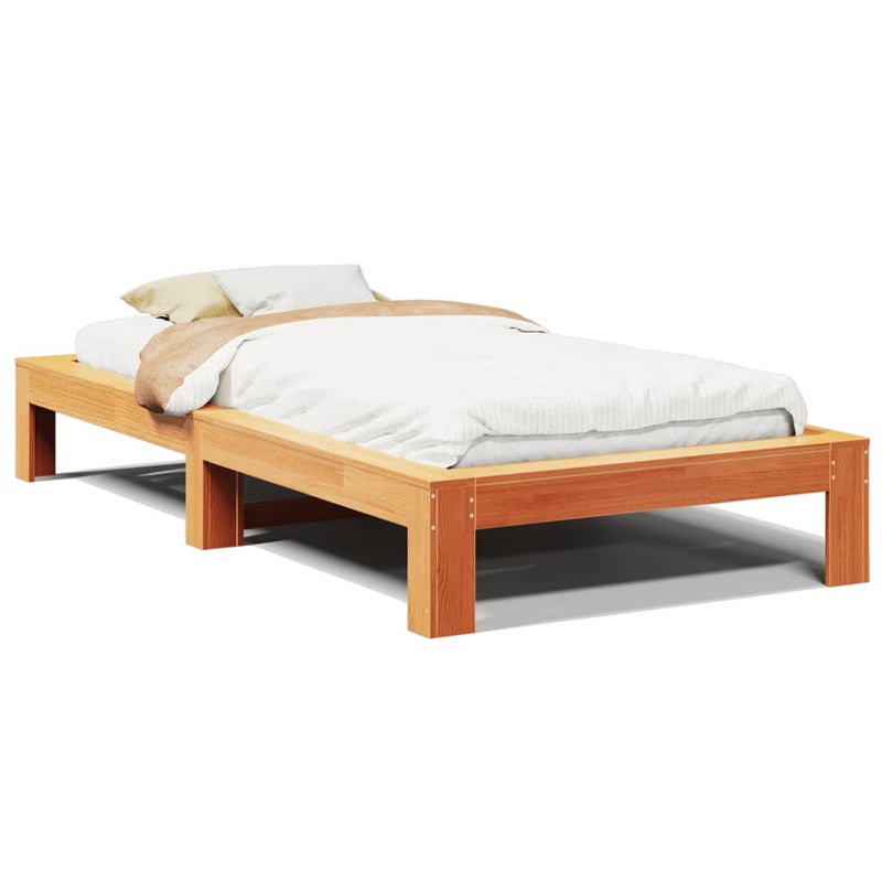 Łóżko Drewniane Rama Łóżka Sofa Brązowe Do Sypialni Pokoju 90x190 cm