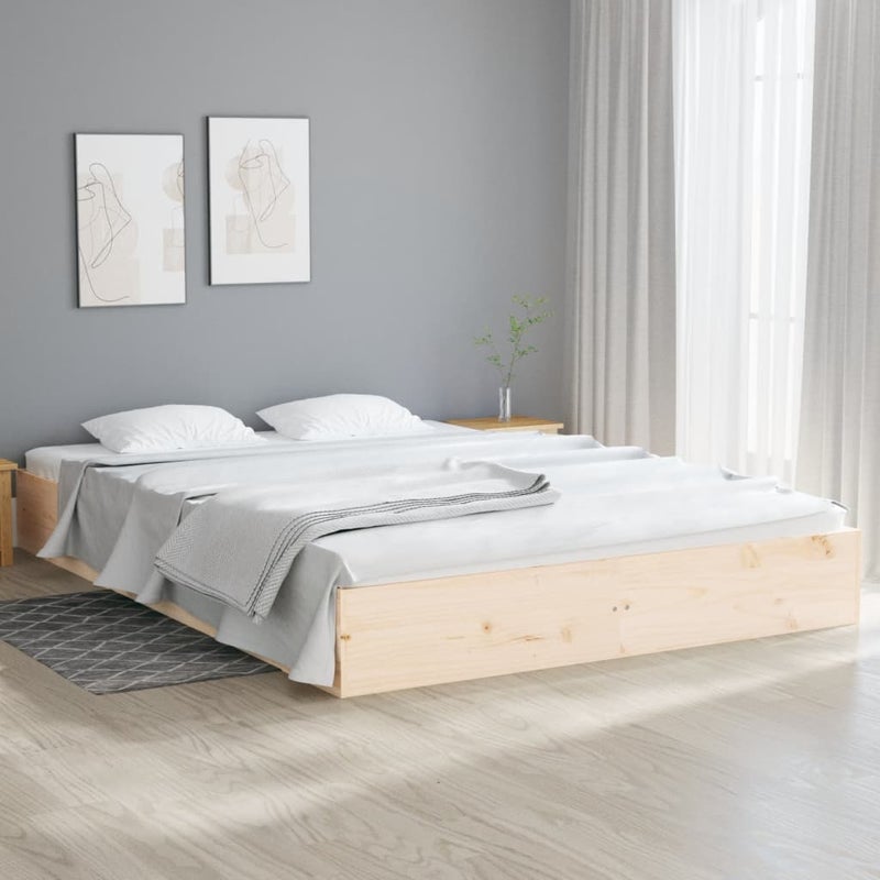 Łóżko Drewniane Rama Łóżka Sofa Brązowe Do Sypialni Pokoju 200x200 cm