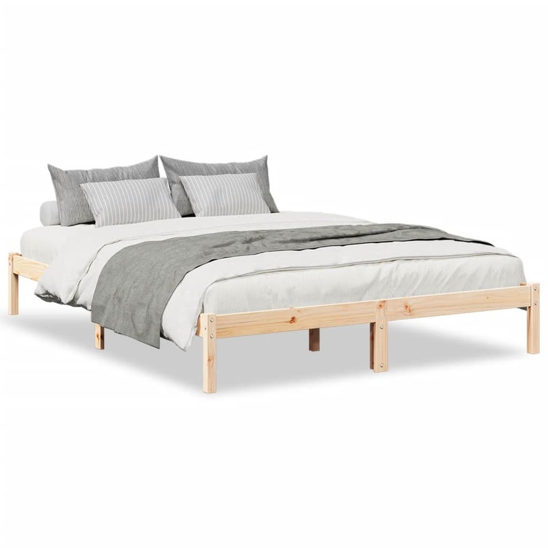 Dłuższe łóżko bez materaca 140x210 cm lite drewno sosnowe