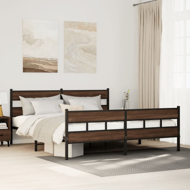 Łóżko Metalowe Czarne Rama łóżka Ze Stelażem Łóżko Do Sypialni Pokoju 180x200 cm