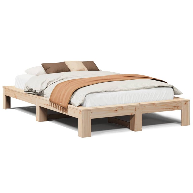 Łóżko Drewniane Rama Łóżka Sofa Brązowe Do Sypialni Pokoju 120x200 cm