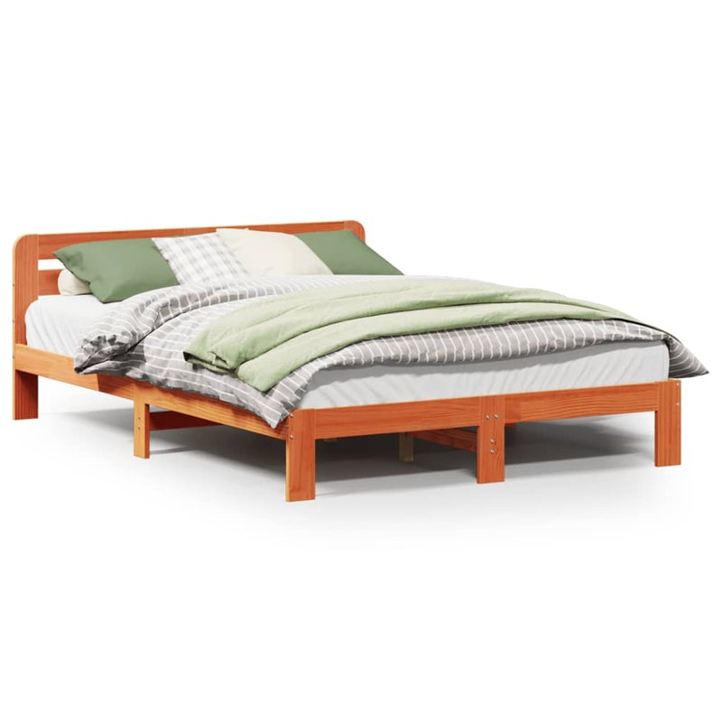 Łóżko Drewniane Rama Łóżka Sofa Brązowe Do Sypialni Pokoju 120x200 cm