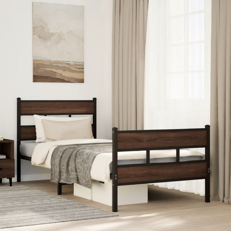 Łóżko Metalowe Rama Łóżka Metalowa Ze Stelażem Pokoj Sypialnia 75x190 cm