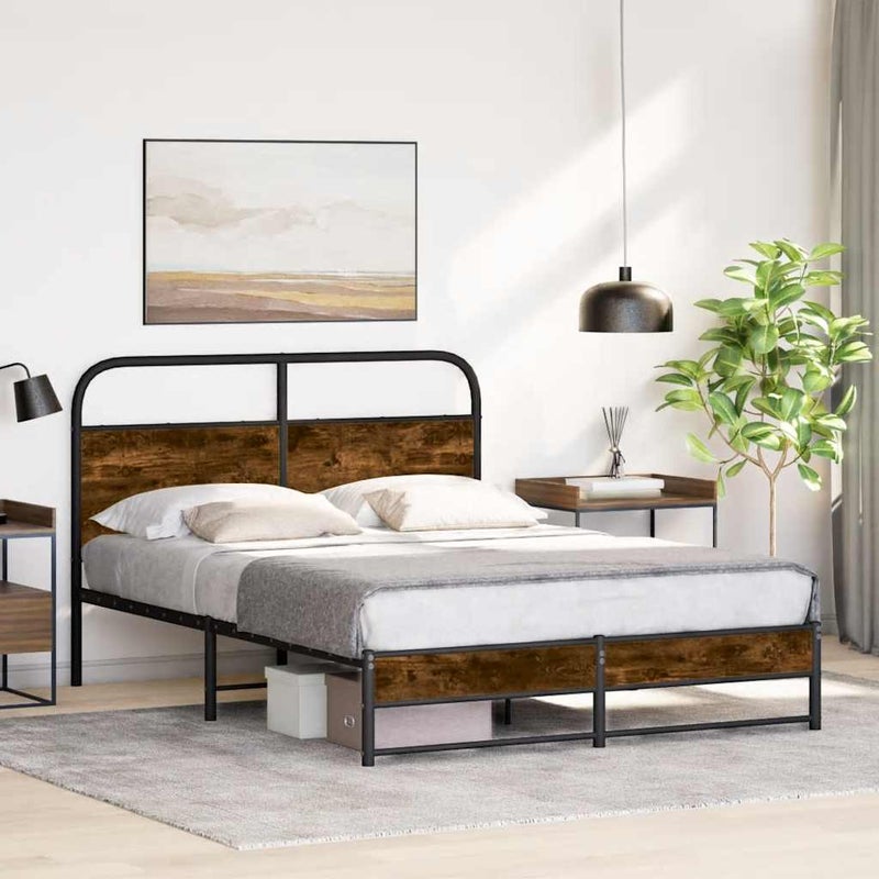 Łóżko Metalowe Rama Łóżka Metalowa Ze Stelażem Pokoj Sypialnia 120x200 cm