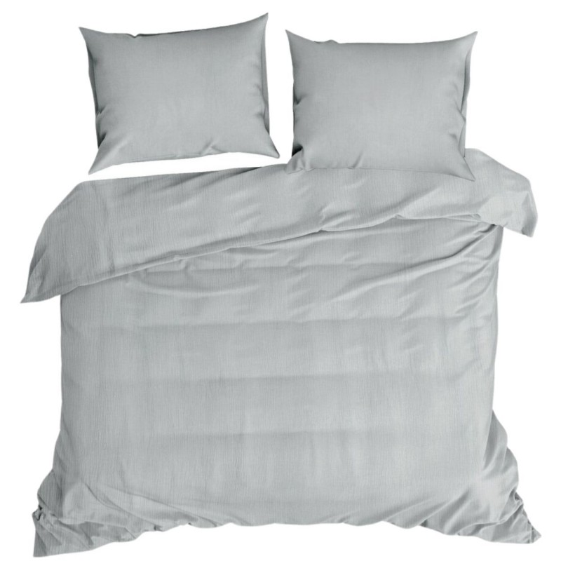Komplet pościeli muślinowej MUSLIN srebrny 220x200 cm