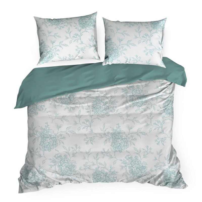 Pościel SPRING/85 hortensja mięta 220x200 cm satyna