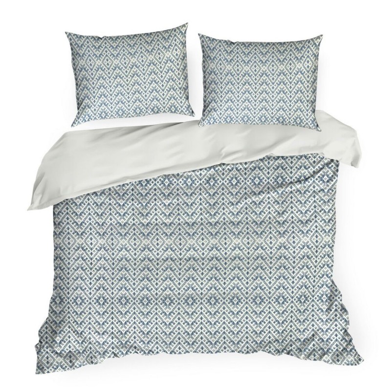 Pościel SPRING/98 aztecki ikat granat 160x200 cm satyna