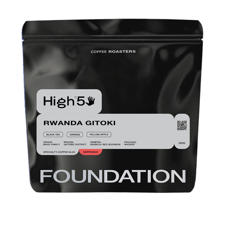 Kawa ziarnista Foundation Coffee Roasters High5 Rwanda Gitoki Espresso 250g