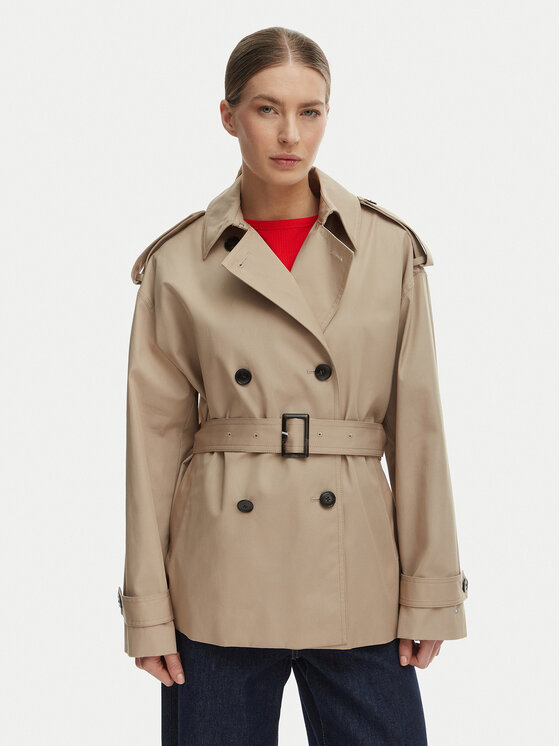 Tommy Hilfiger Trencz WW0WW49586 Beżowy Relaxed Fit