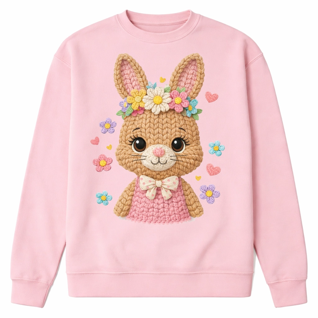 Różowa damska bluza na WIELKANOC z zajączkiem