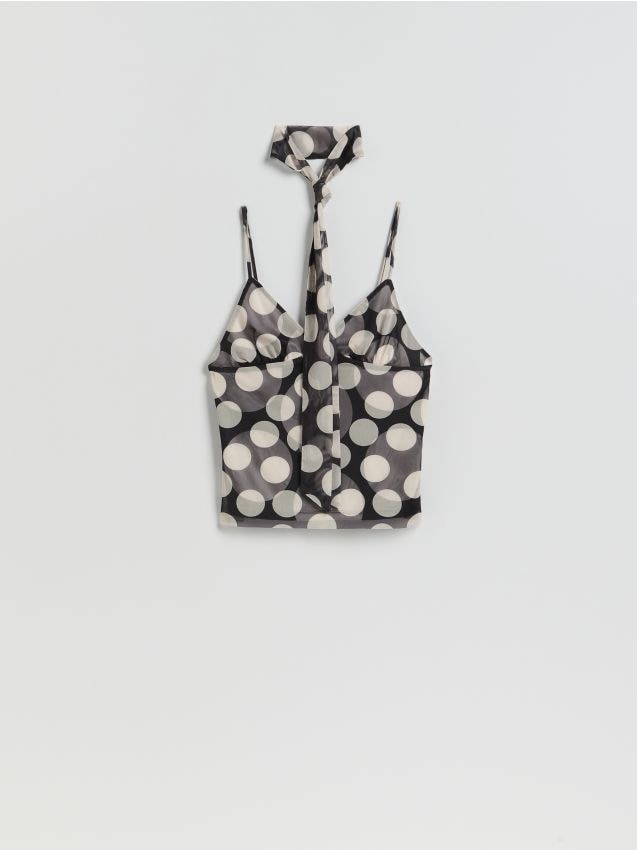 Reserved - Bluzka z szalem - wielobarwny