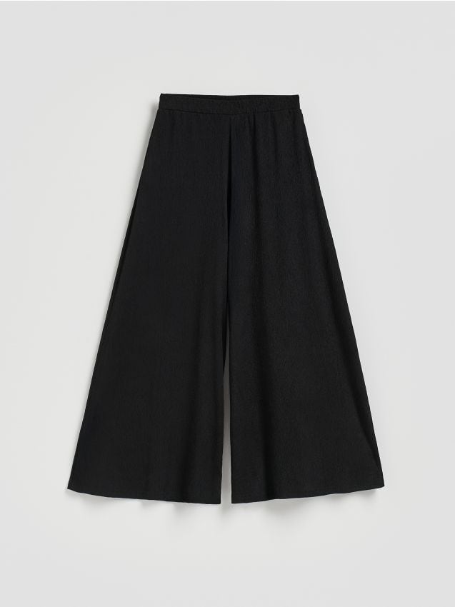 Reserved - Spodnie palazzo - czarny