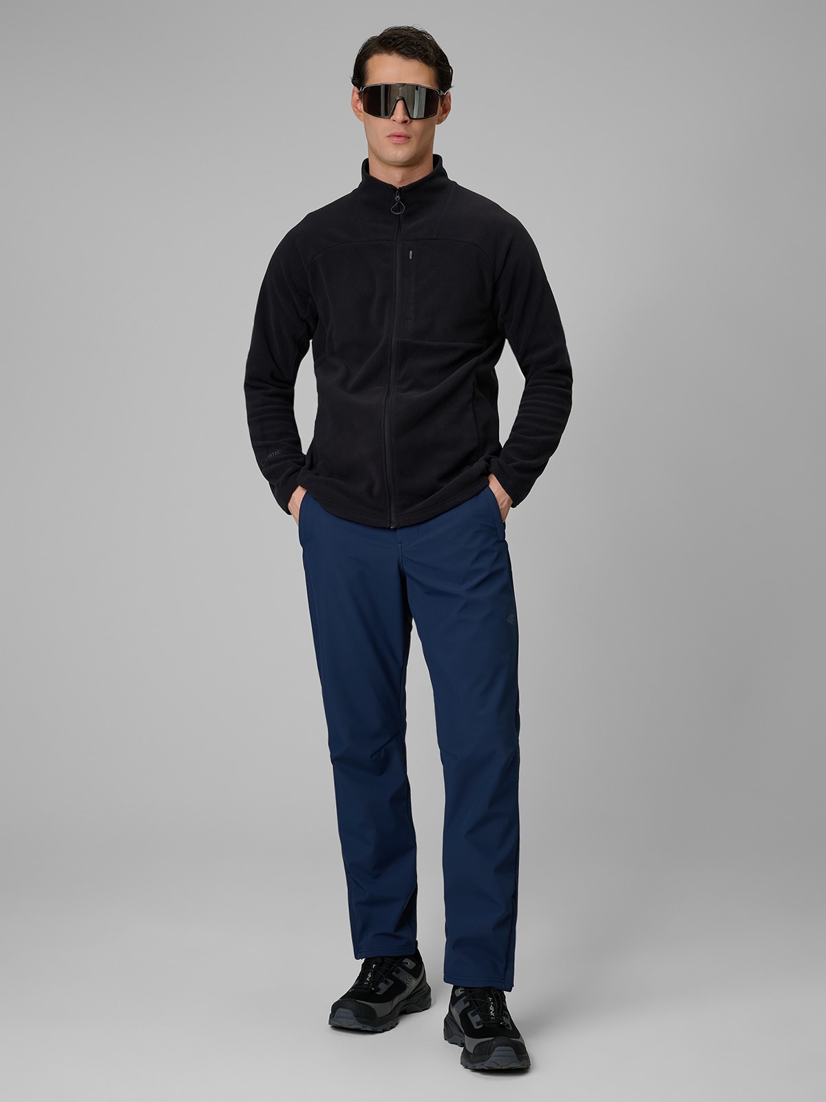 4F Spodnie softshellowe membrana 5000 męskie - granatowe S