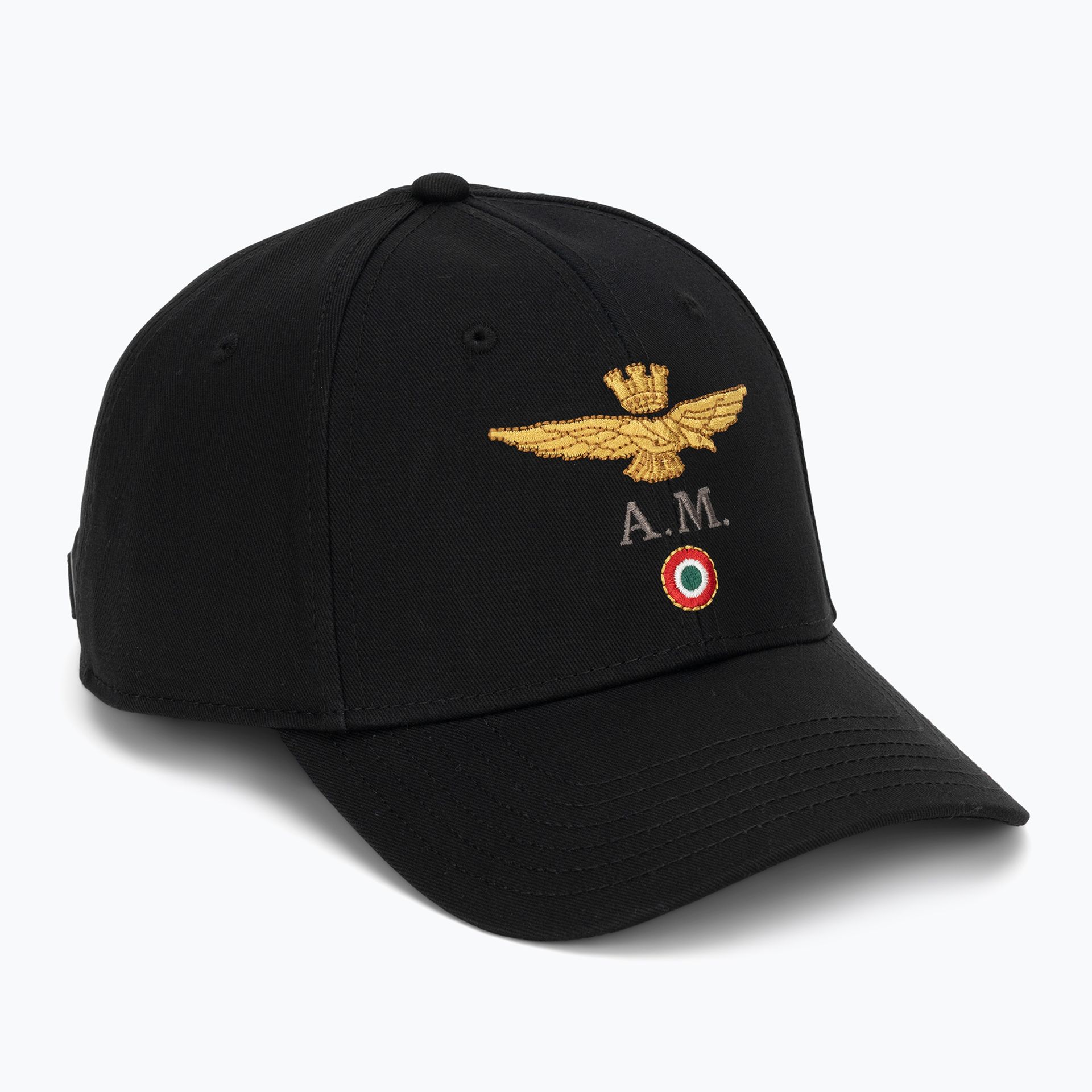 Czapka z daszkiem męska Aeronautica Militare HA1100UCT02848 jet black WYSYŁKA W 24H 30 DNI NA ZWROT