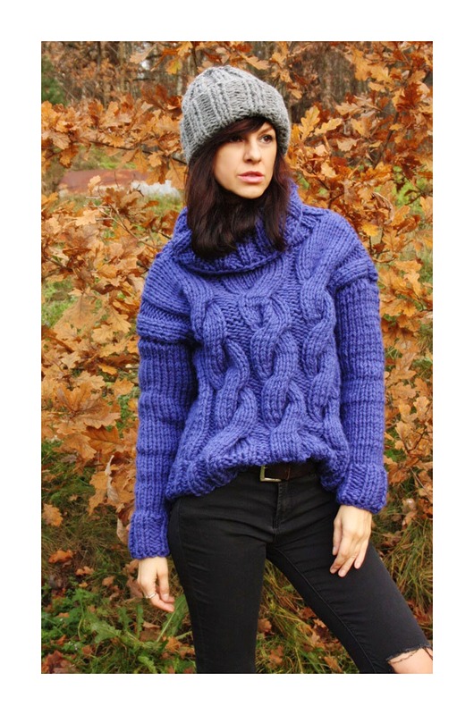 Sweter z wełną z golfem