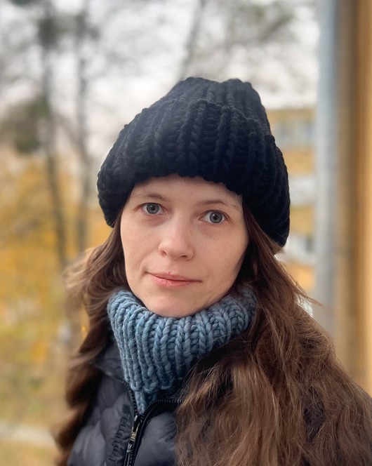 Zimowa czapka z wełny owczej i alpaki Lumi czarna