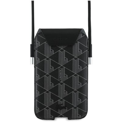 Torebka na telefon LACOSTE Universal Sleeve Crossbody PVC Mono XL Czarny