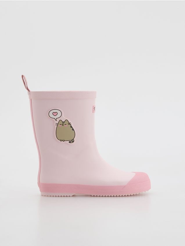Reserved - Kalosze Pusheen - pastelowy róż