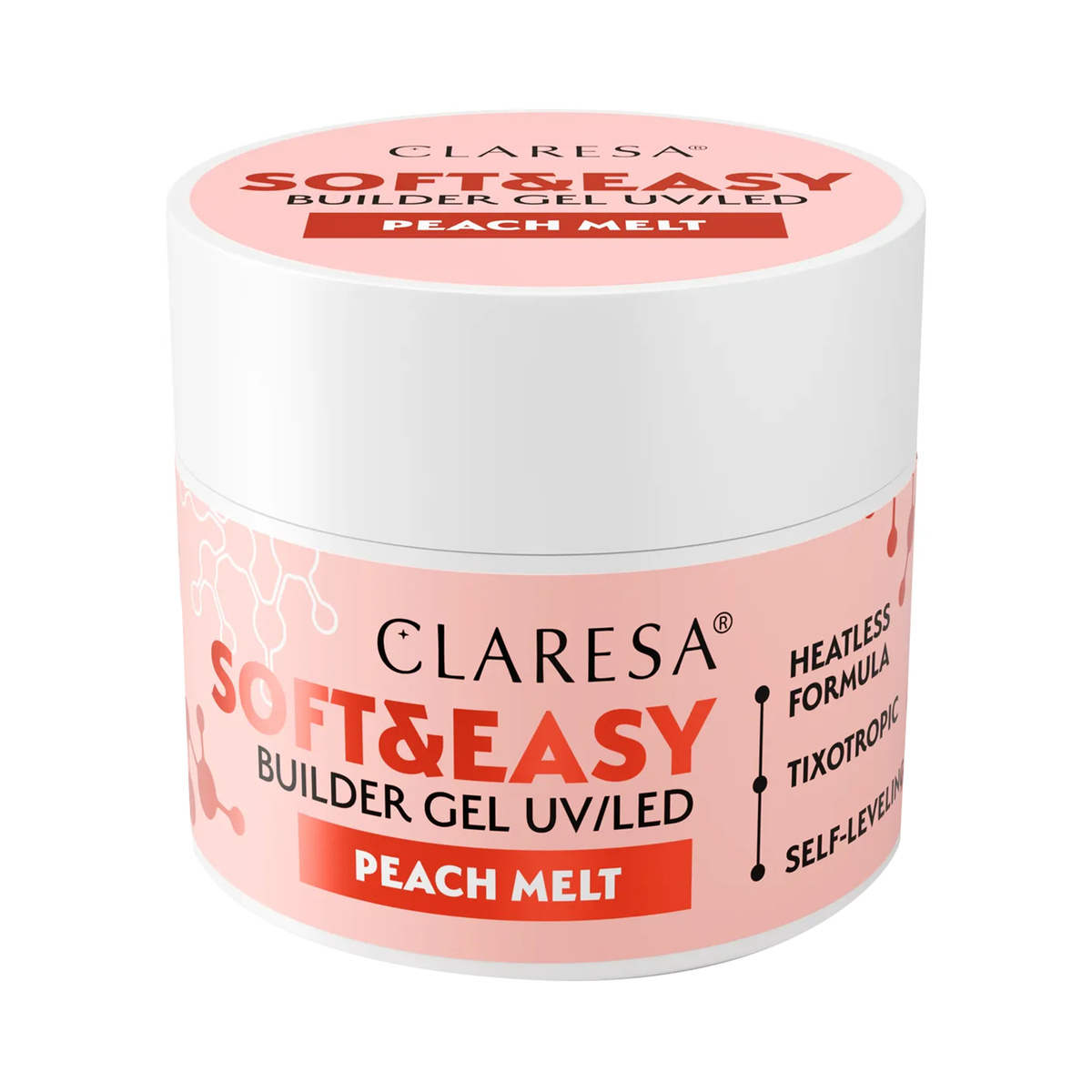 Claresa Soft & Easy żel budujący Peach Melt 45 g