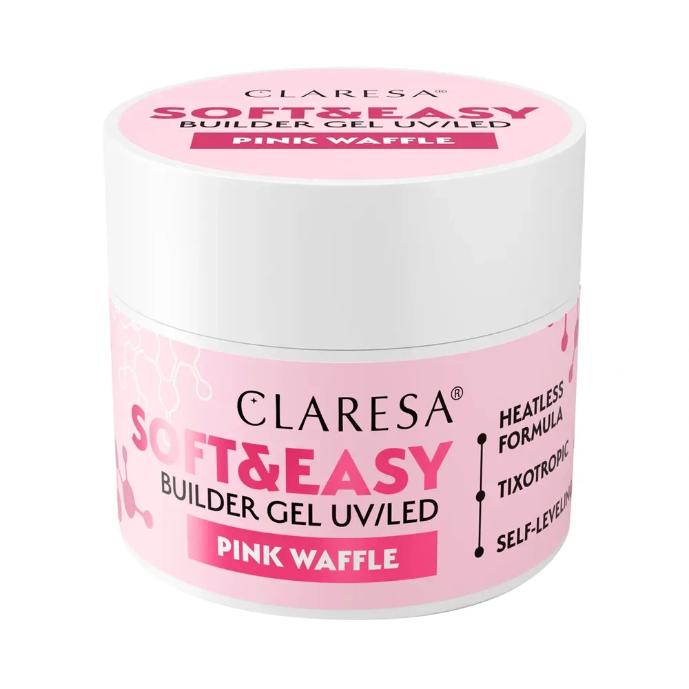 Claresa Soft & Easy żel budujący Pink Waffle 45 g